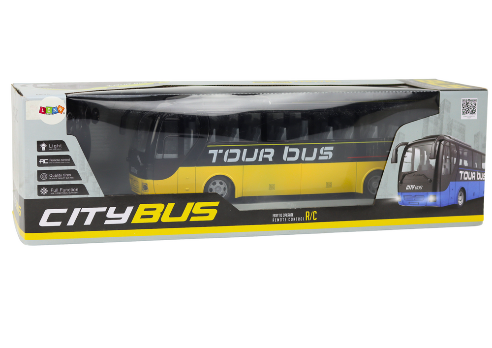 Remote Controlled RC Bus Yellow With Remote Control Light Effects