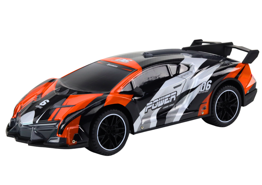 Remote Controlled Sports Car RC 1:10 Orange Speed ​​up to 25 km/h