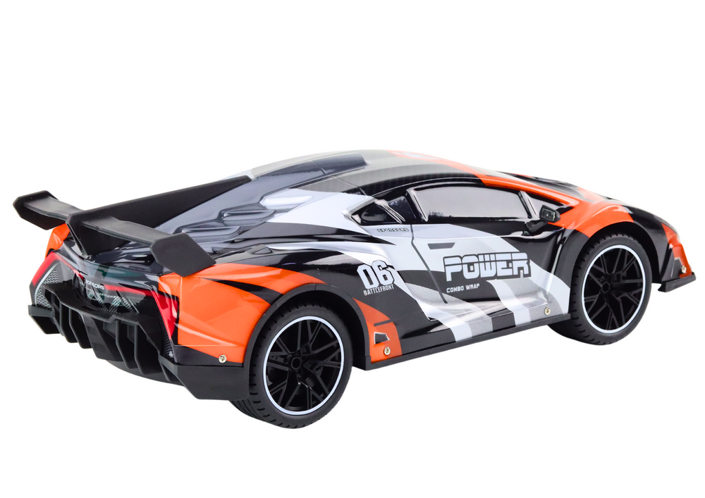 Remote Controlled Sports Car RC 1:10 Orange Speed ​​up to 25 km/h