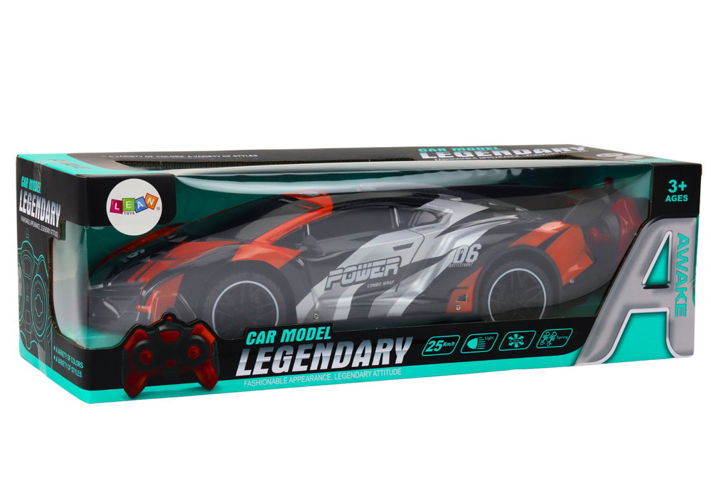 Remote Controlled Sports Car RC 1:10 Orange Speed ​​up to 25 km/h