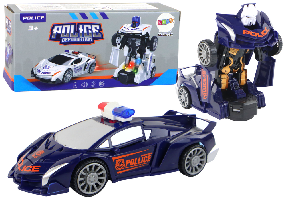 Robot Car Police Navy Blue 2in1 Transformation