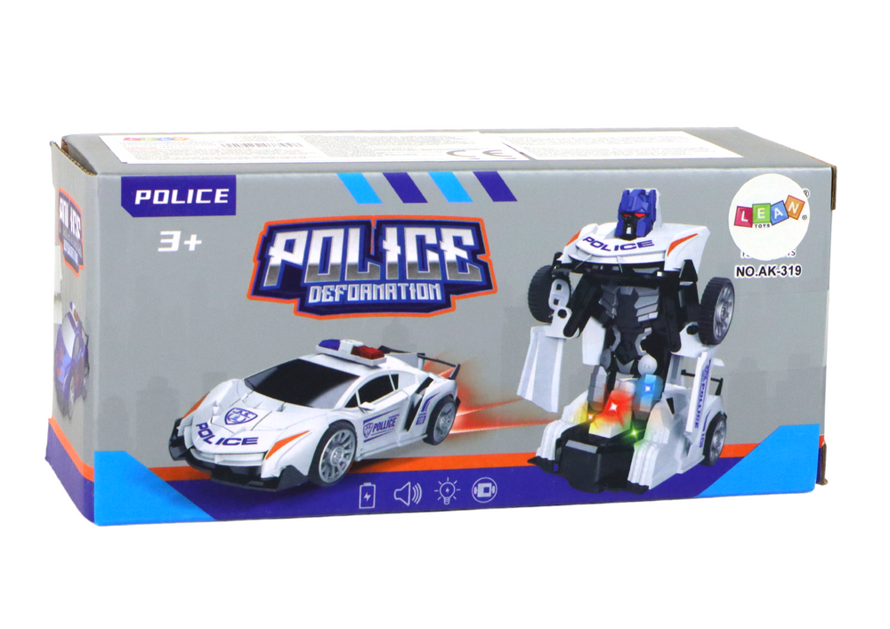 Robot Car Police Navy Blue 2in1 Transformation