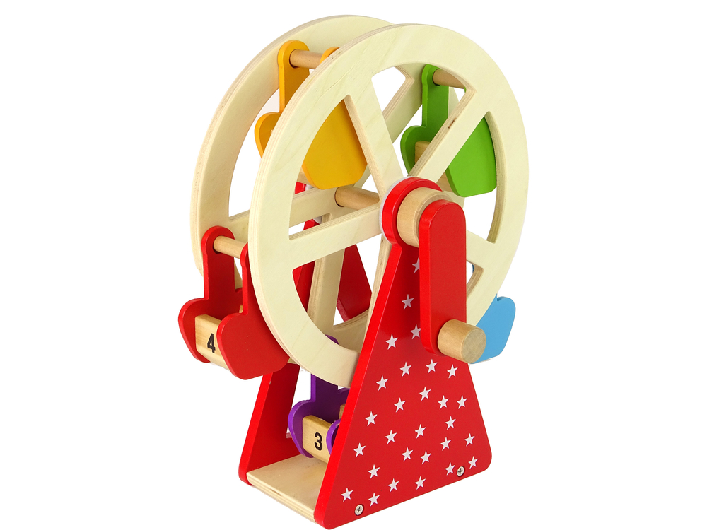 Rotating Wooden Ferris Wheel Figures