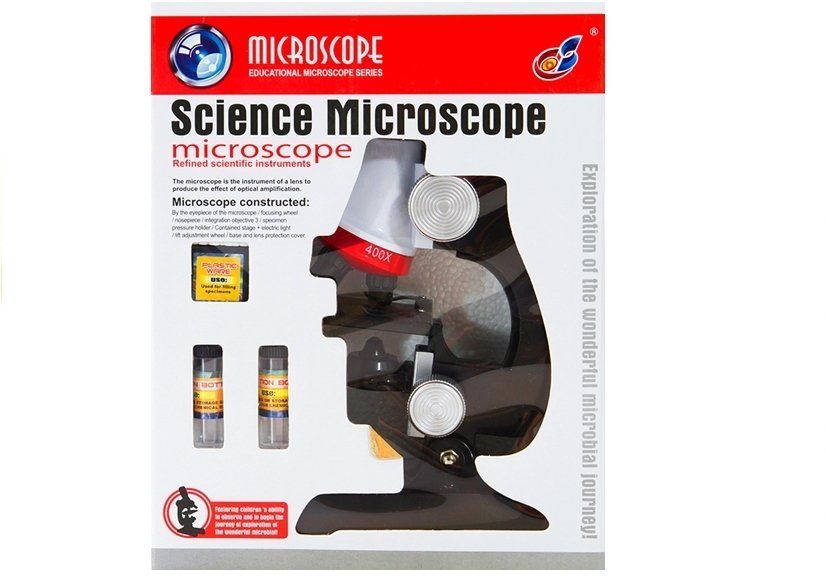 Science microscope educational toy with accessories