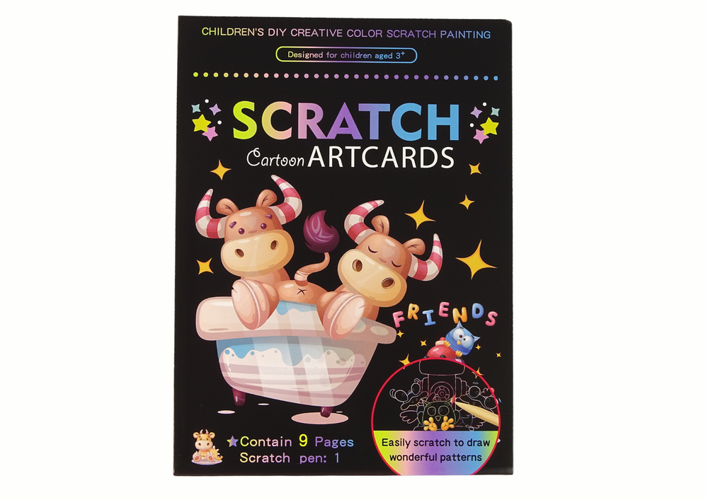 Scratch Coloring Book For Kids Animals