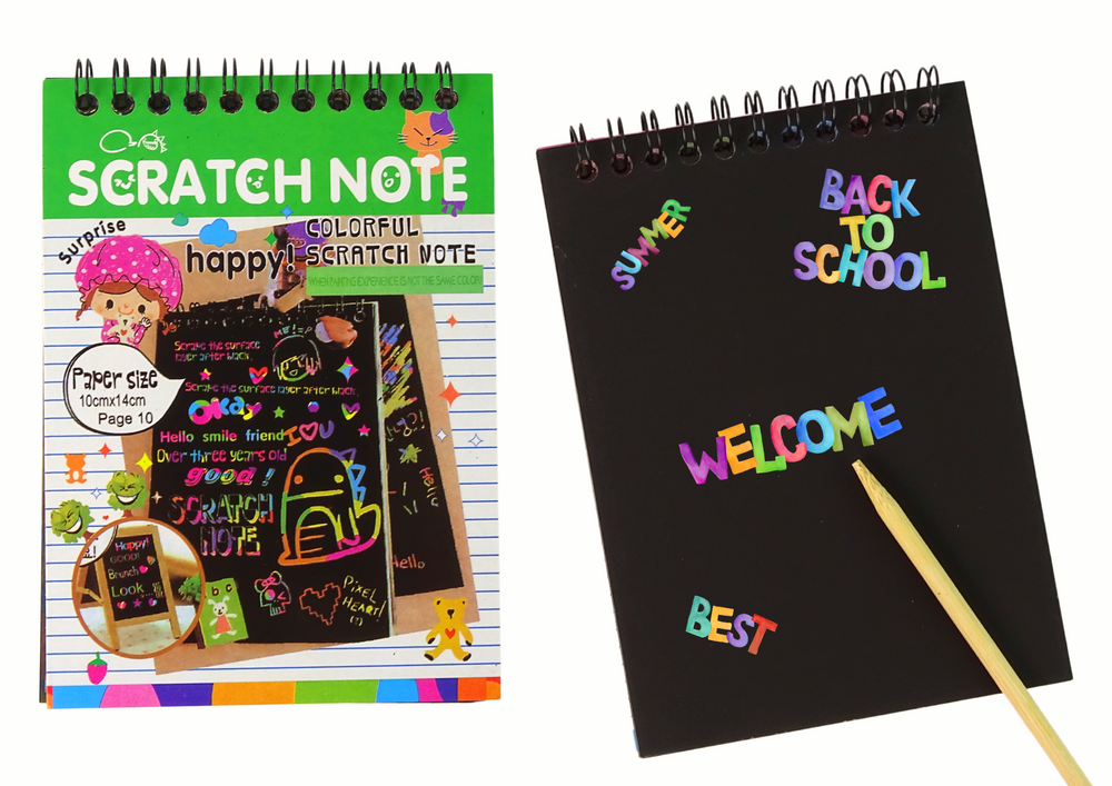 Scratchboard Notes For Kids Green