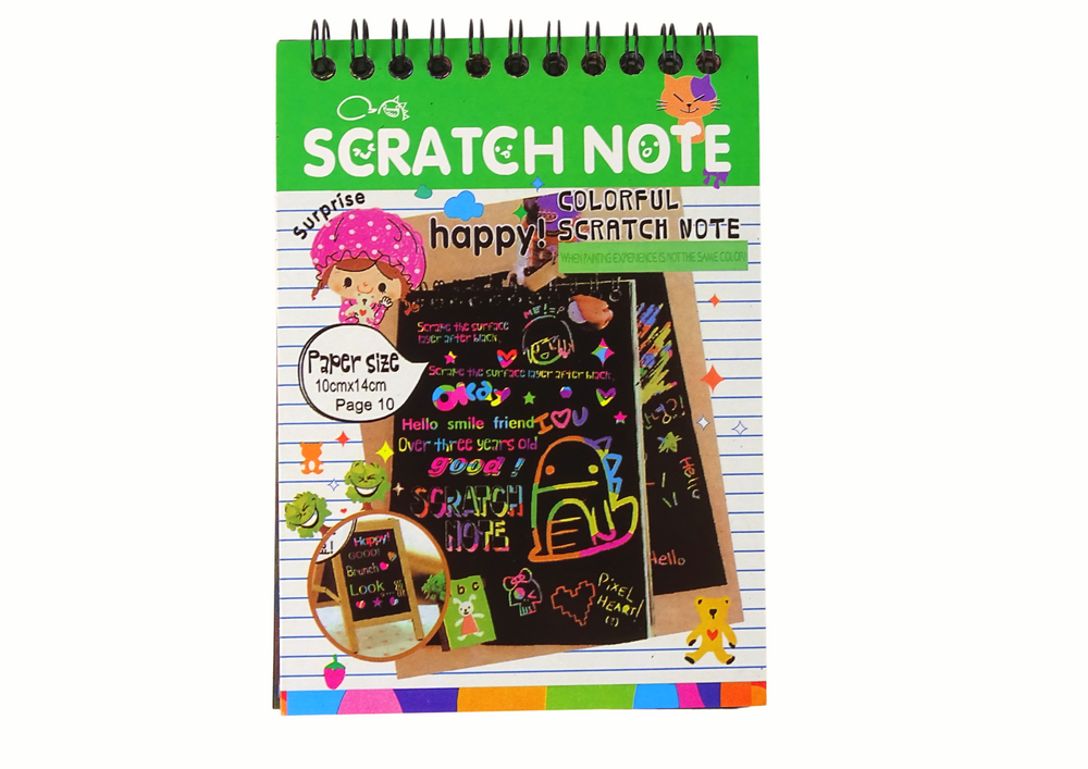 Scratchboard Notes For Kids Green