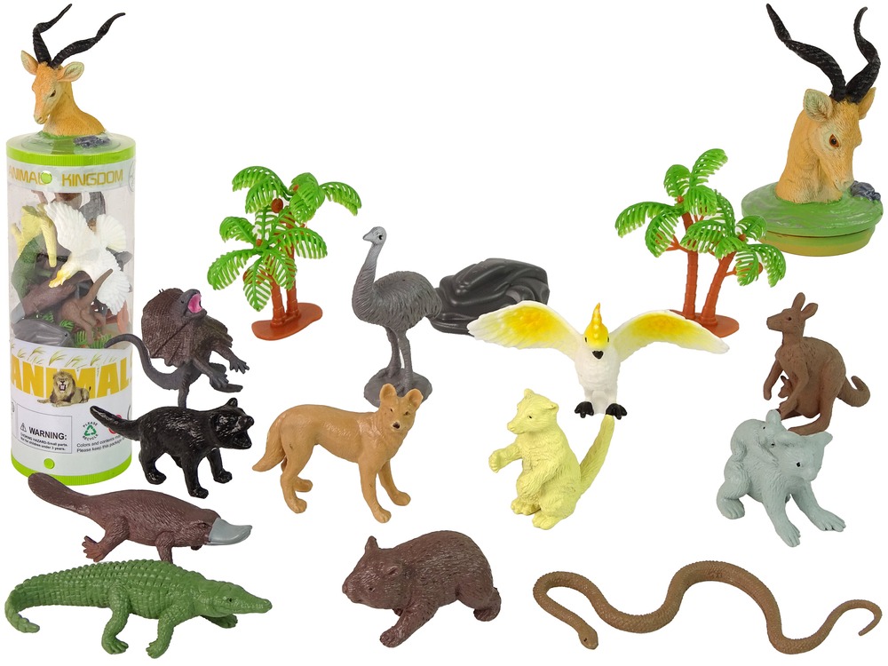 Set Animals of Australia Figures 12pcs. Accessories in Tube