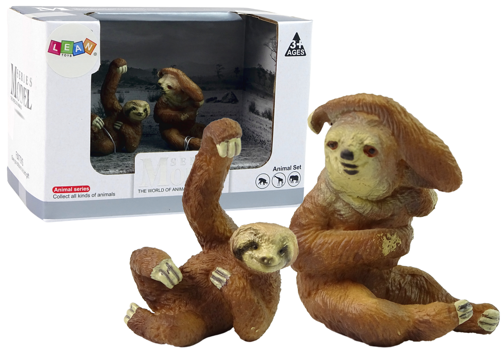 Set of 2 Figures Sloth with cub Animals of the World