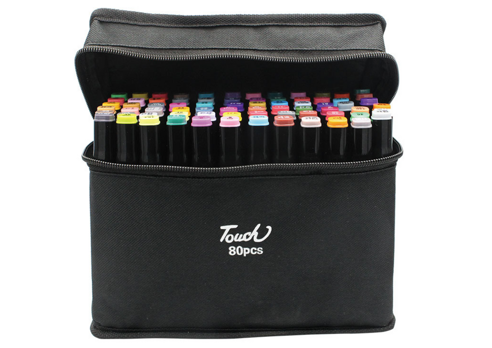 Set of 80 Double-sided Alcohol Markers Pro Touch + Bag