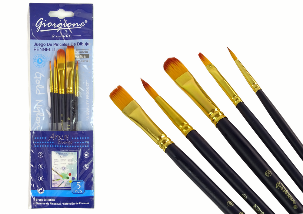 Set of Artist Brushes 5 Shapes