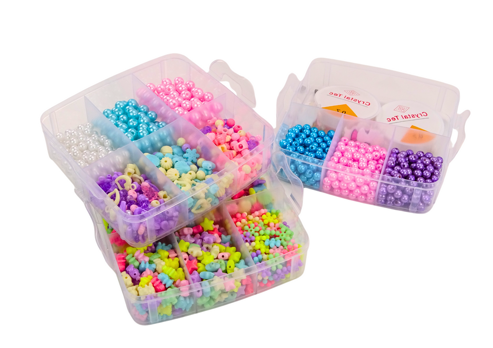 Set of beads pendants in a suitcase DIY strings 1620 pcs