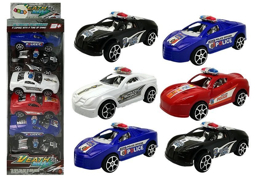 Set of cars, cars, police, guards, motorized 6 pcs