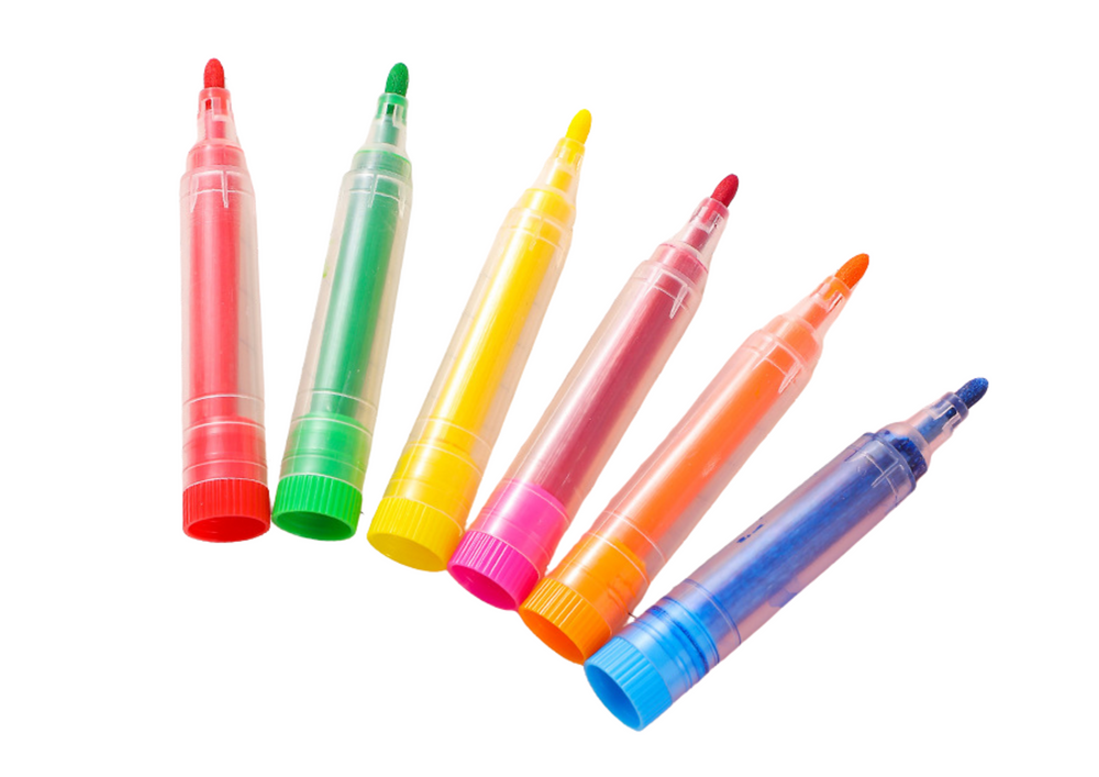 Set of Colored Water Marker Pens, Suitcase, 12 Pieces