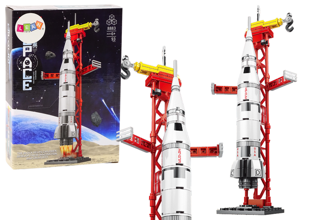 Set of Construction Blocks Spaceship Space Rocket 93 pieces.