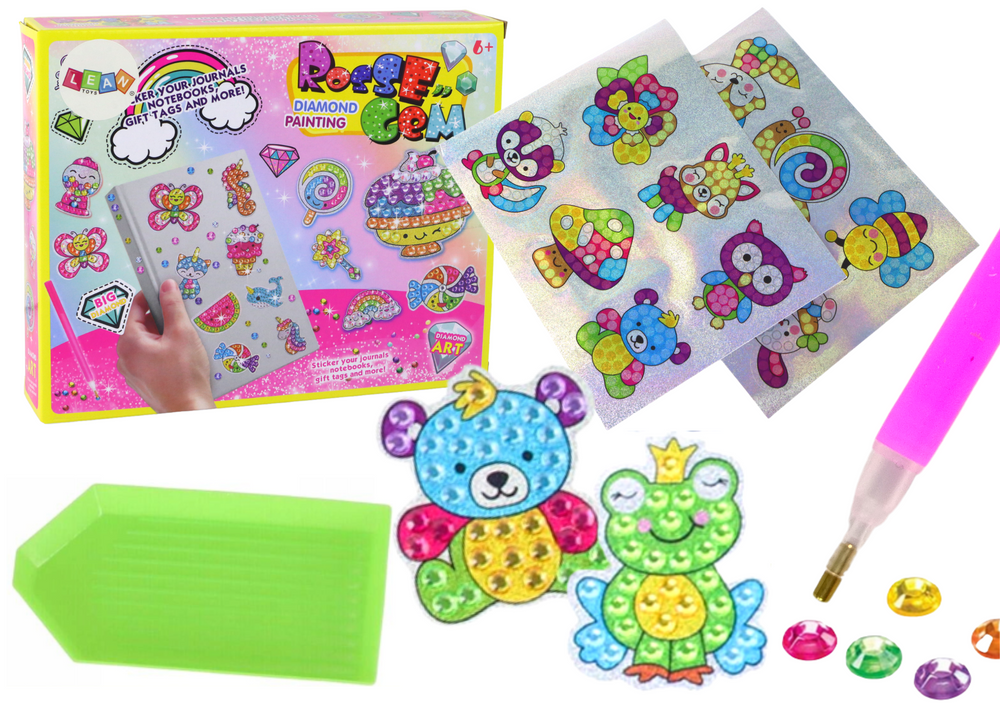 Set of DIY Diamond Stickers, Colorful Animals Stickers