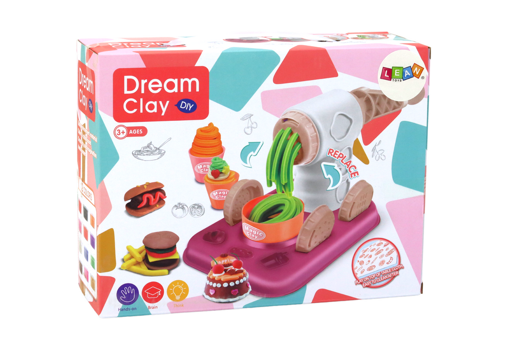 Set of Play Dough, Plastic Dough, DIY Machine, Accessories, 36 pcs.