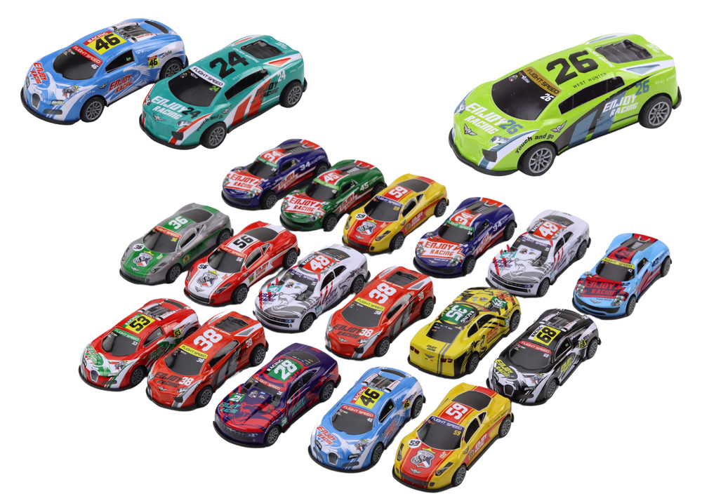 Set of Toy Cars, Spring Springs, Sports Racing Cars 1:64, 20 pcs.