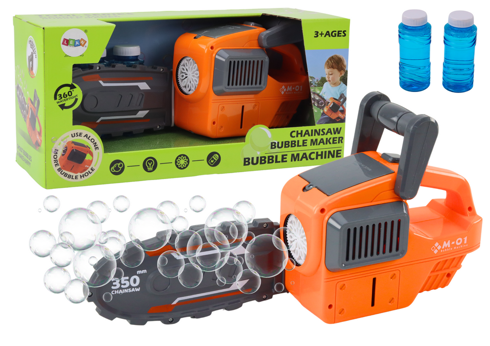 Soap Bubble Machine Chainsaw Orange