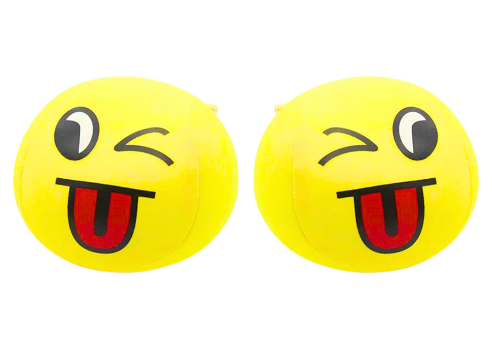 Soft Ball Smiley Emoji Ball Yellow 9cm