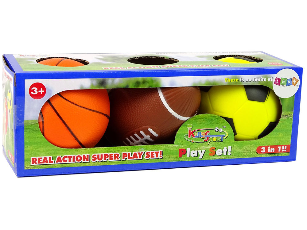 Soft Sports Ball Set 3in1 Football Basketball