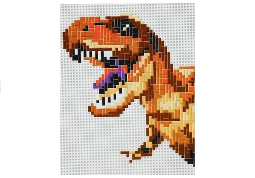 Sticky Mosaics Puzzle DIY Dinosaur Pattern Included