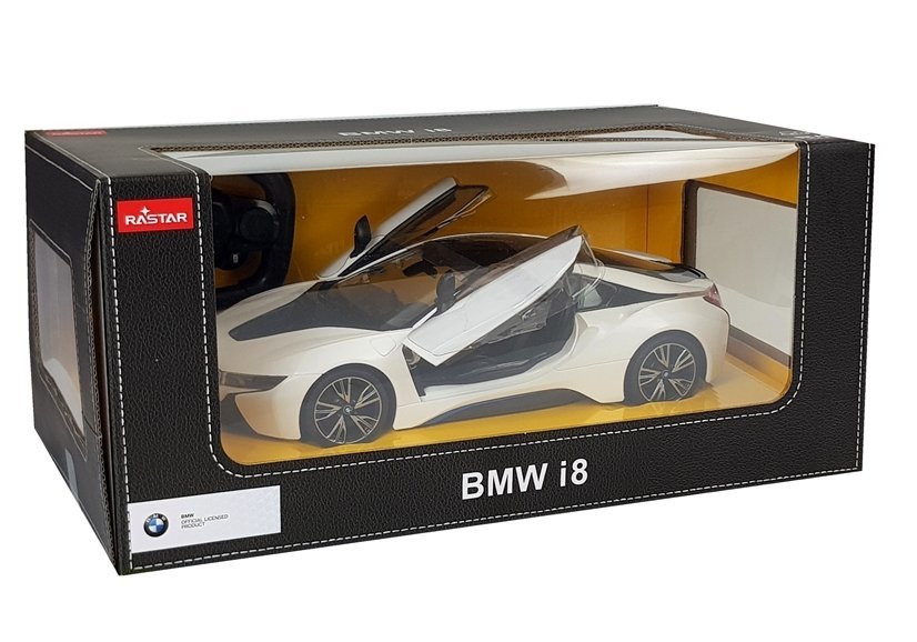 Tālvadības mašīna BMW i8 Rastar 1:14 White