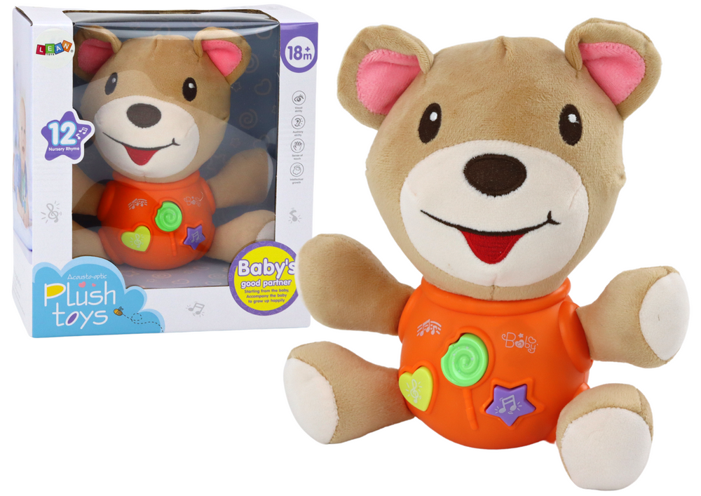 Teddy Bear Interactive Teddy Bear Orange Playing 23 cm