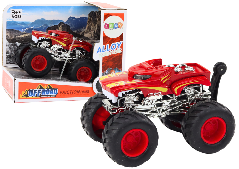 Toy Car Off-Road Vehicle Big Rubber Wheels Red