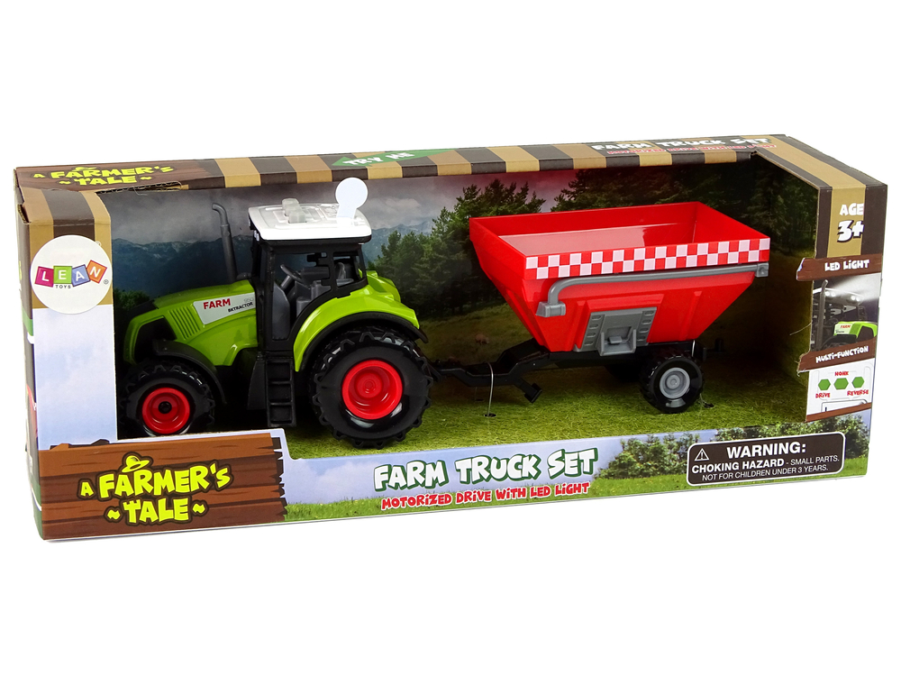 Tractor Farm Detachable Grain Trailer Sound Green