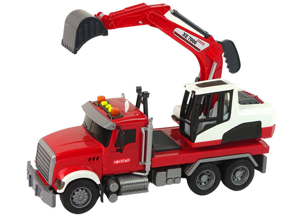 Truck With Excavator Tractor Excavator Sound Lights