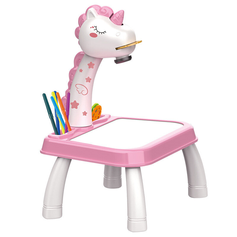 Unicorn Projector Painting Table Blackboard Pink