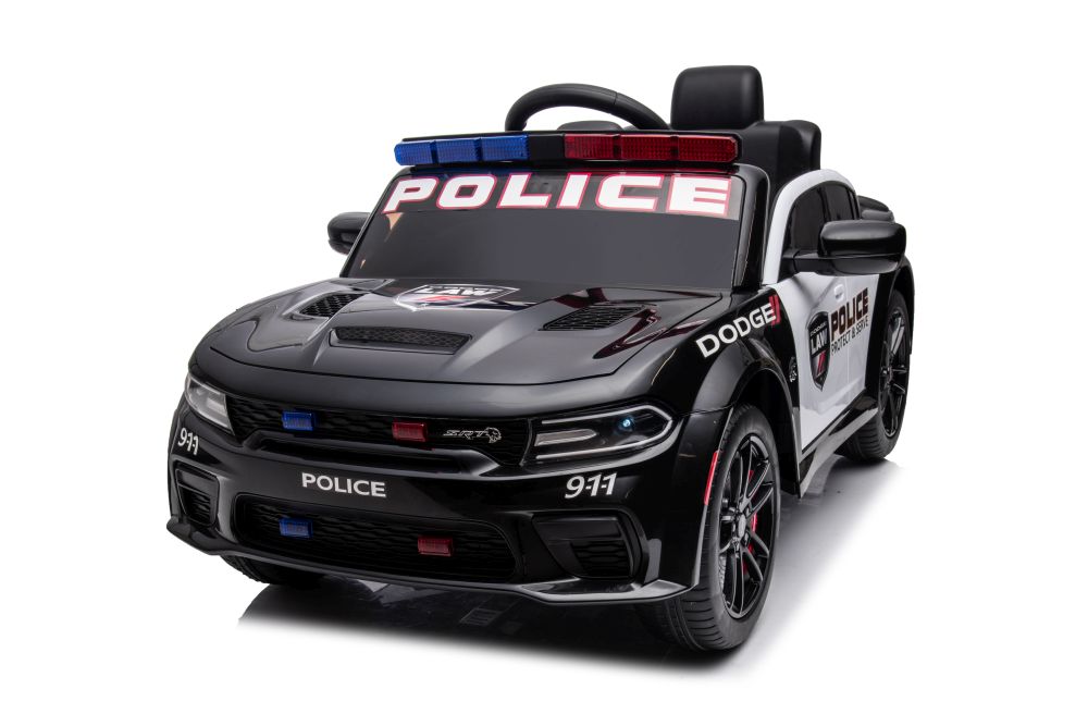 Vienvietīgs elektromobilis Dodge Charger Police Black