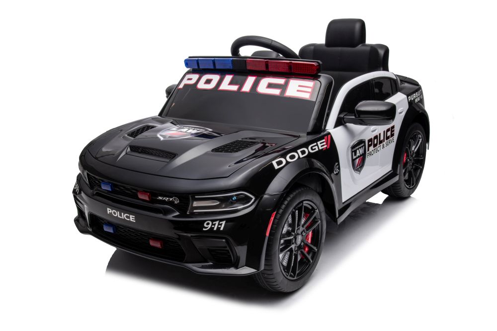 Vienvietīgs elektromobilis Dodge Charger Police Black