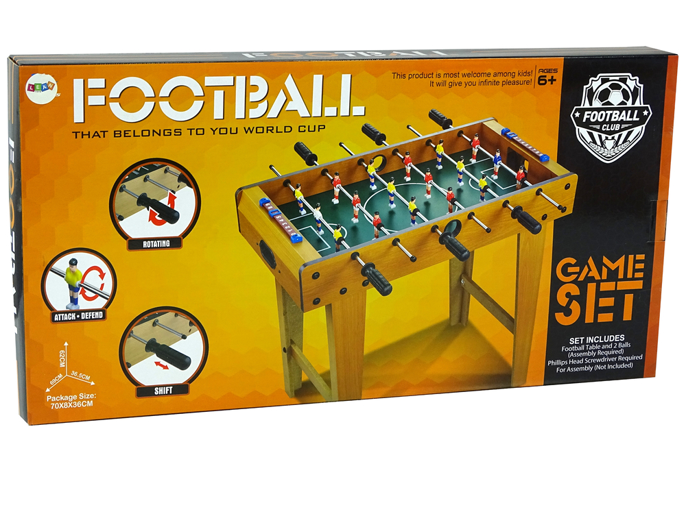 Wooden Foosball Game 62 cm High