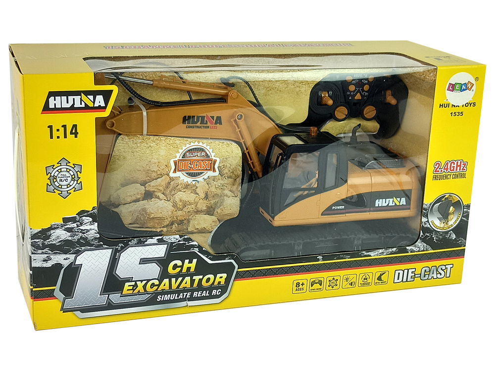 Yellow Crawler RC Excavator 1:14 Remote Controlled