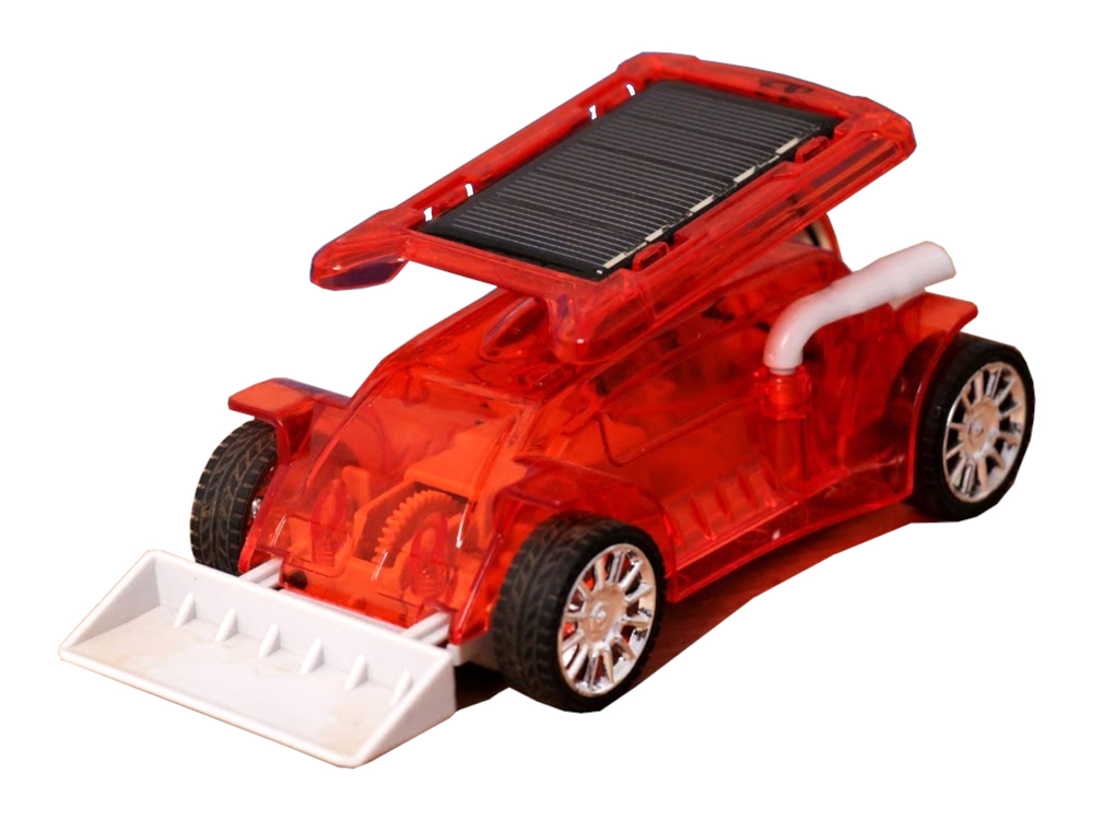 Solar Bulldozer Car Red