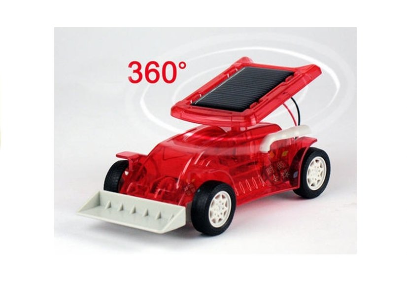 Solar Bulldozer Car Red