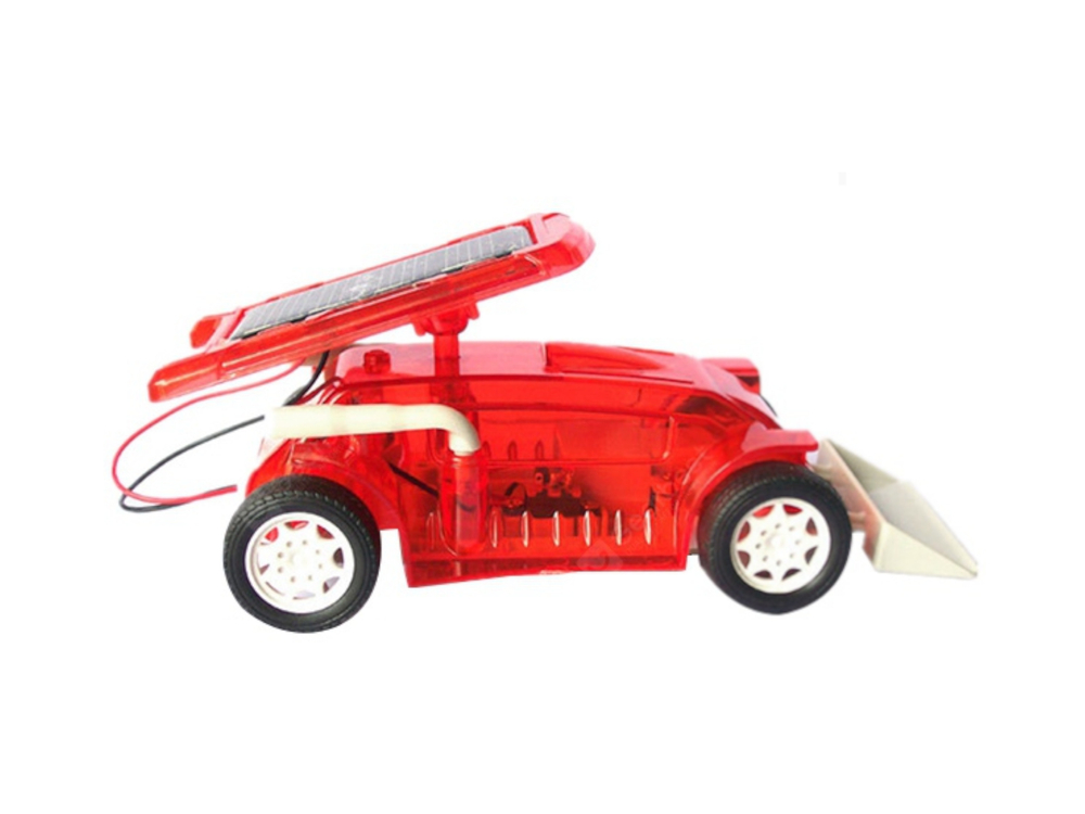 Solar Bulldozer Car Red