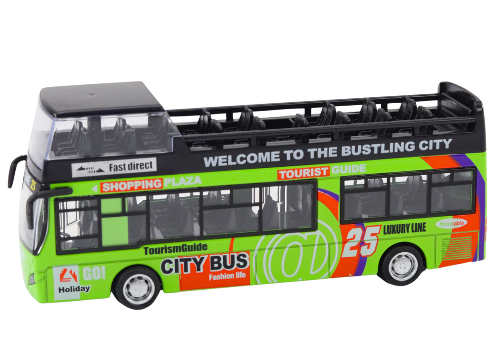 Tourist Coach Double Decker Openable Door Green