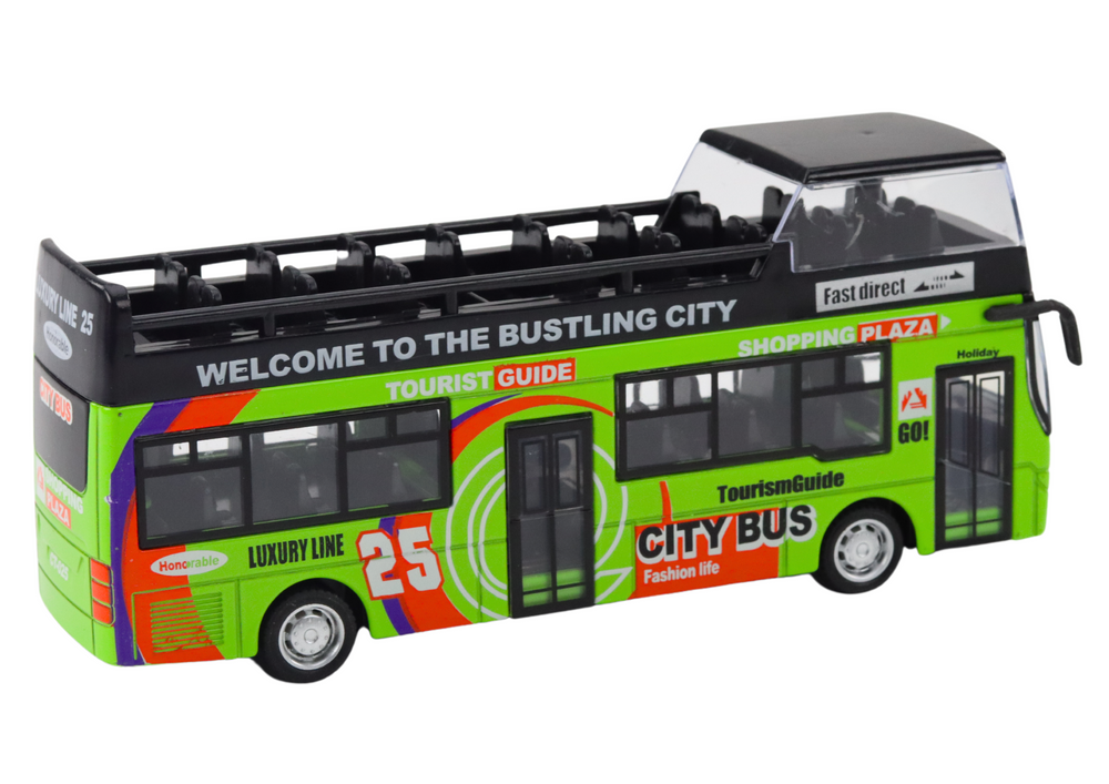 Tourist Coach Double Decker Openable Door Green