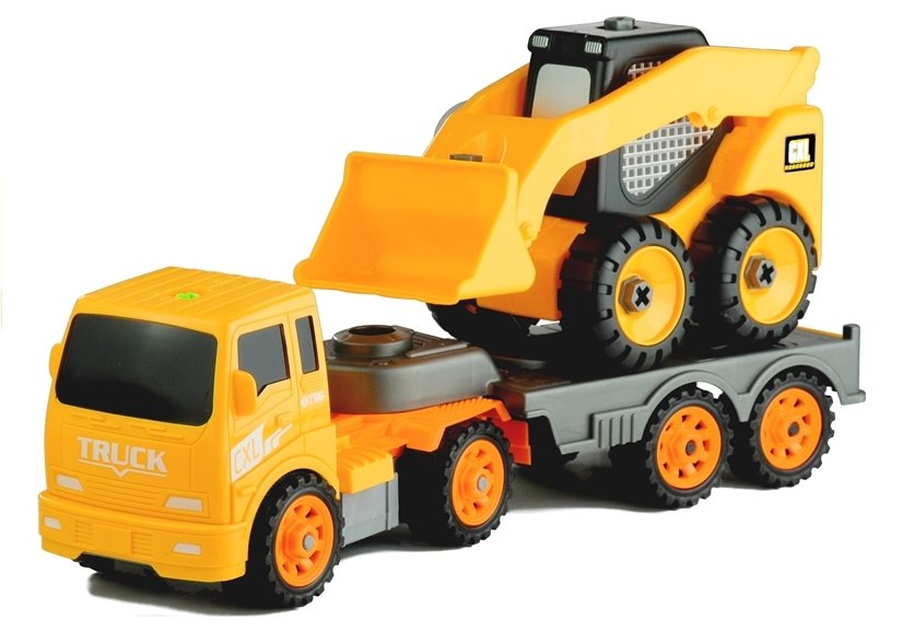 Two Construction Vehicles to Disassemble Tools