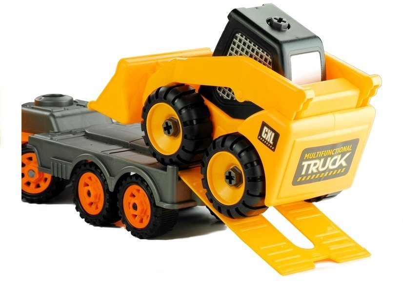 Two Construction Vehicles to Disassemble Tools