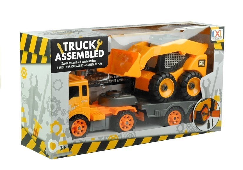 Two Construction Vehicles to Disassemble Tools