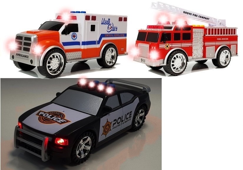 Cars Set Special Forces Police Ambulance Firefight