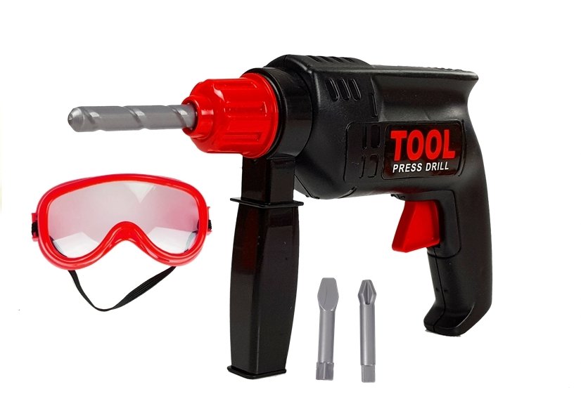 Toy Drill with Safety Glasses - Tools for Children