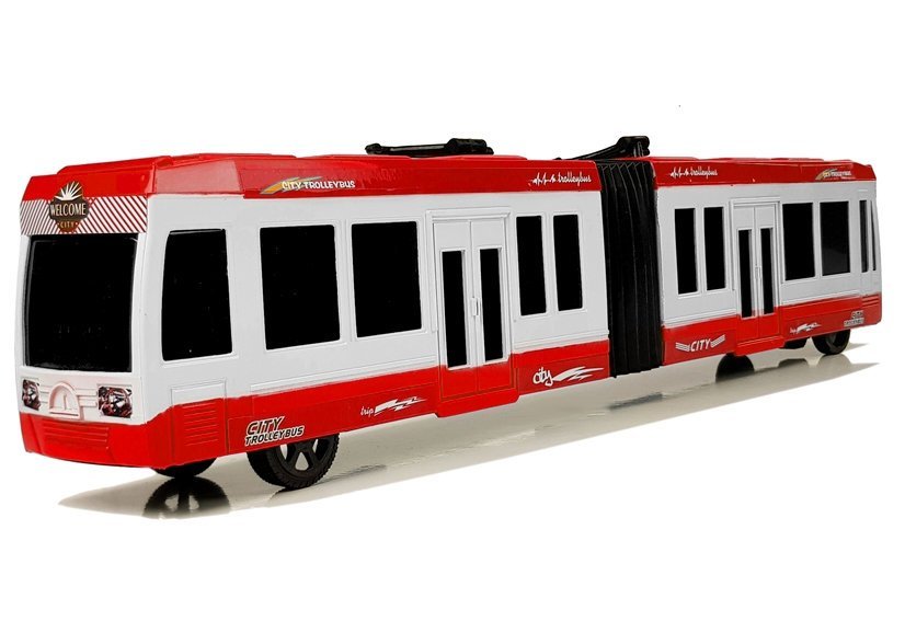 Articulated Bus with Friction Drive Red