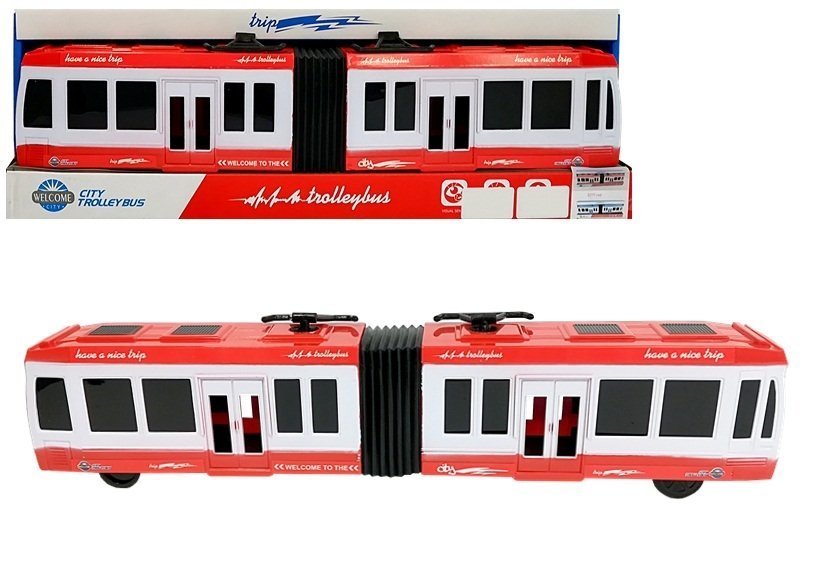 Articulated Bus with Friction Drive Red