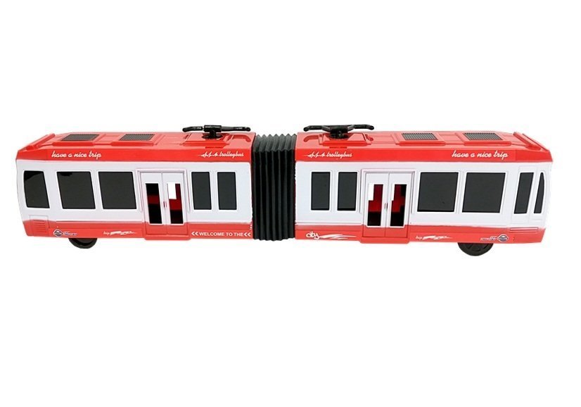 Articulated Bus with Friction Drive Red