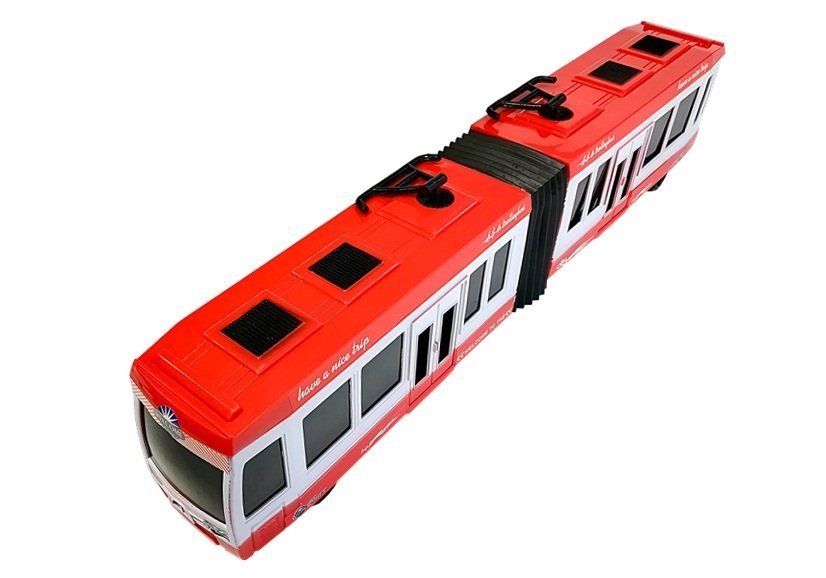 Articulated Bus with Friction Drive Red